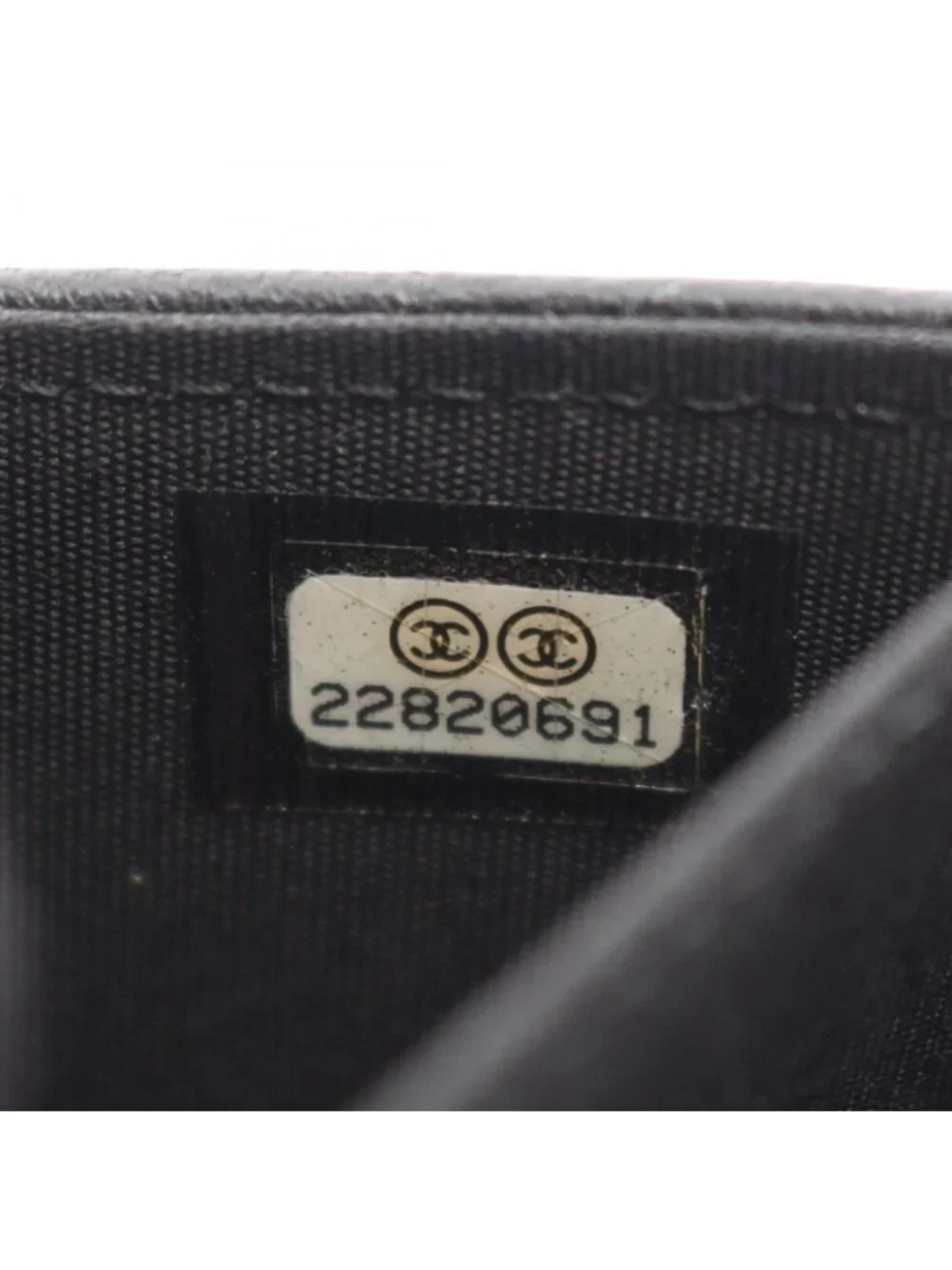 Chanel Coin Purse CC Logo Black Leather